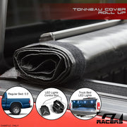 2000-2004 Dakota 5.5 Ft Lo Pro Roll Up Lock Tonneau Cover v2+LED Bed Lights