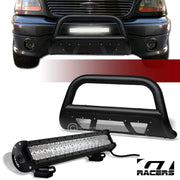1997-2003 F150/Expedition Textured Blk Studded Mesh Bull Bar+120W LED Light