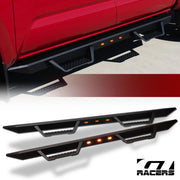 19-23 Silverado/Sierra 1500 Double Matte Blk Modular LED Drop Step Nerf Bars