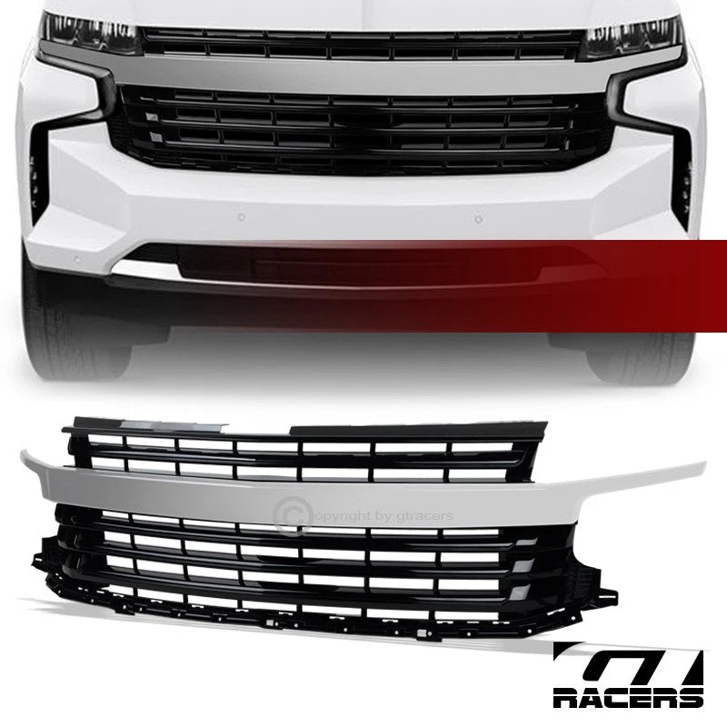 2021-2023 Tahoe/Suburban Chrome/Black Horizontal Billet Front Bumper Grille