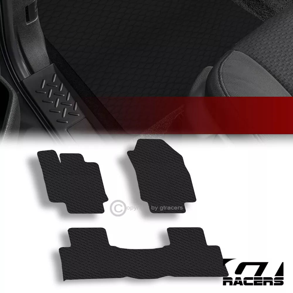 2019-2023 Toyota RAV4 Honeycomb HEX Rubber All Weather Floor Mats Carpets 3p