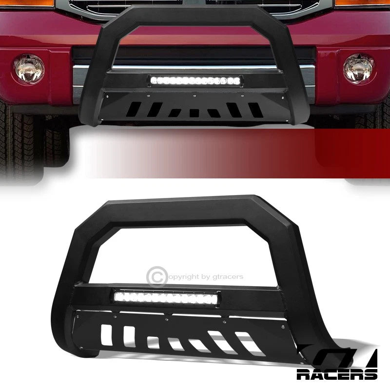 2006-2008 Dodge Ram 1500 Matte Black AVT Aluminum LED Bull Bar Bumper Guard