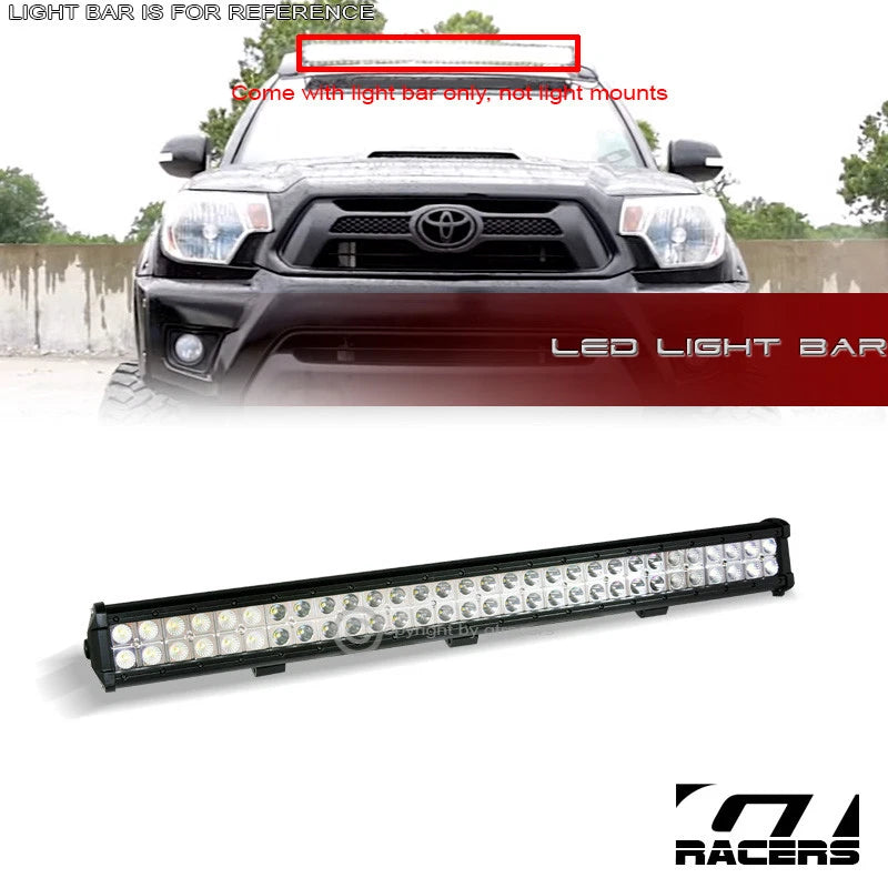 31.5" 180W CREE Spot Flood Beam LED Light Bar Bull Guard Roof Bumper Mount G02B