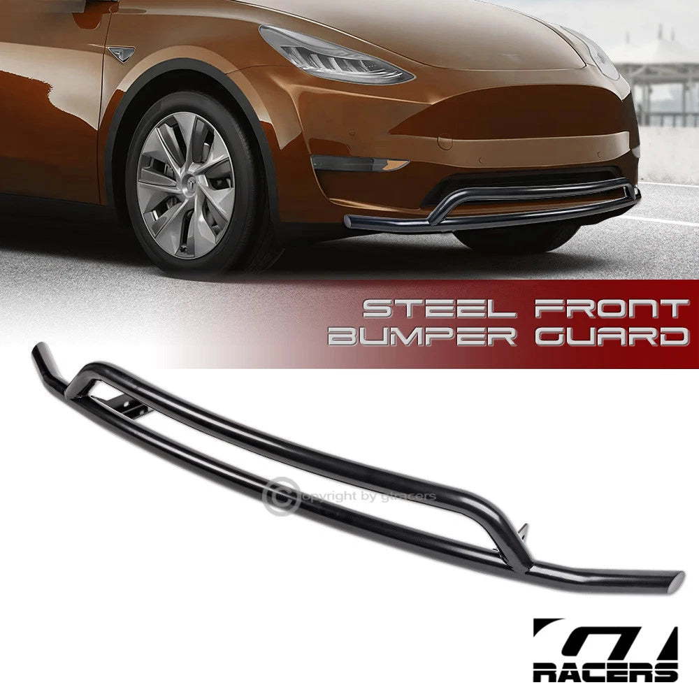 2020-2024 Tesla Model Y Black Steel Front Bull Bar Bumper Grill Grille Guard