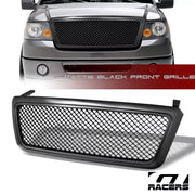 Matte Black 2004-2008 Ford F150 Luxury Mesh Upper Front Bumper Grill Grille