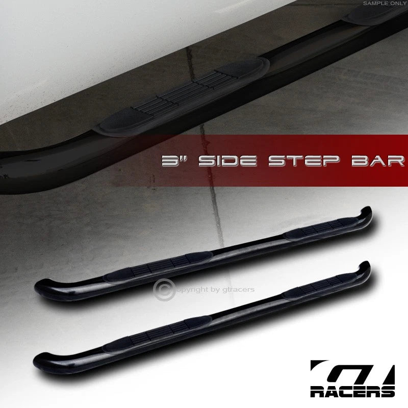 2009-2019 Dodge Journey 3" Tube Black Side Step Nerf Bars Rail Running Board