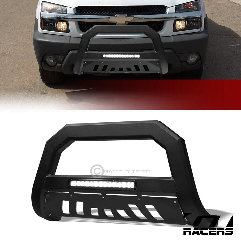 1999-2007 Chevy Silverado/Suburban 1500 Matte Blk AVT Aluminum LED Bull Bar