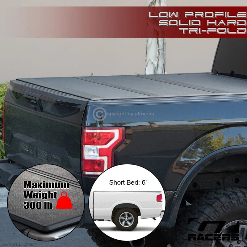 1982-1993 Chevy S10/GMC S15 6 Ft Lo Pro Aluminum Hard Tri Fold Tonneau Cover
