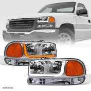 Switchback Sequential 99-06 Sierra/Yukon Chrome Headlight A+Bumper w/LED Bar