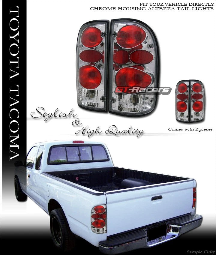 1995-2000 Toyota Tacoma Pickup Euro Chrome Sport Altezza Tail Lights Lamps