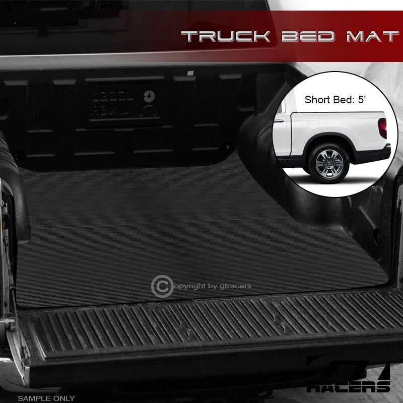 2017-2023 Honda Ridgeline 5.3 Ft Rubber Truck Bed Floor Mat Carpet Liner v2