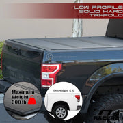 2014-2021 Toyota Tundra 5.5' Bed Lo Pro Aluminum Hard Tri Fold Tonneau Cover