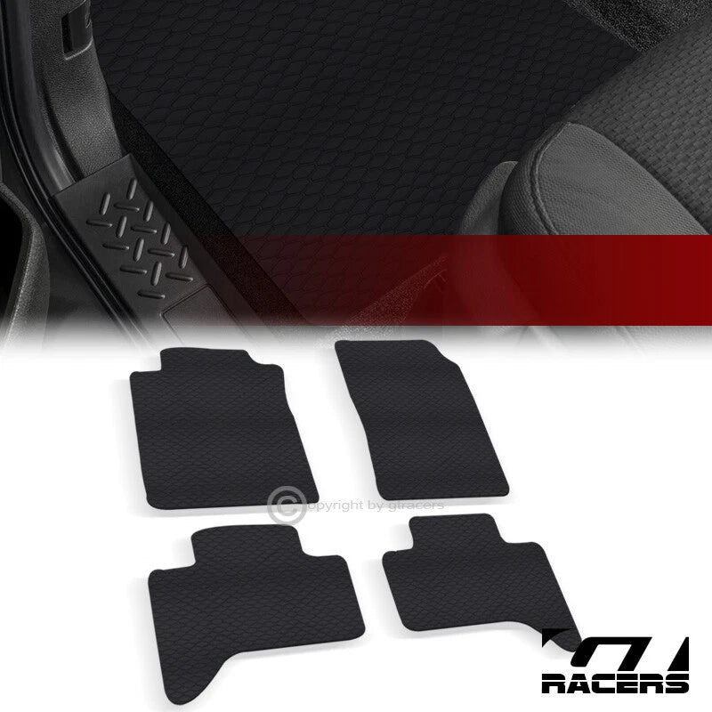 2005-2011 Tacoma Double/Crew Cab HEX Rubber All Weather Floor Mats Carpet 4p