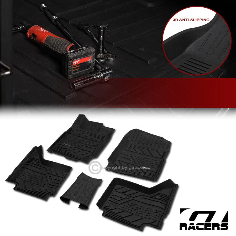 2019-2023 Ranger Super Crew 3D Molded TPE Rubber All Weather Floor Mat Liner