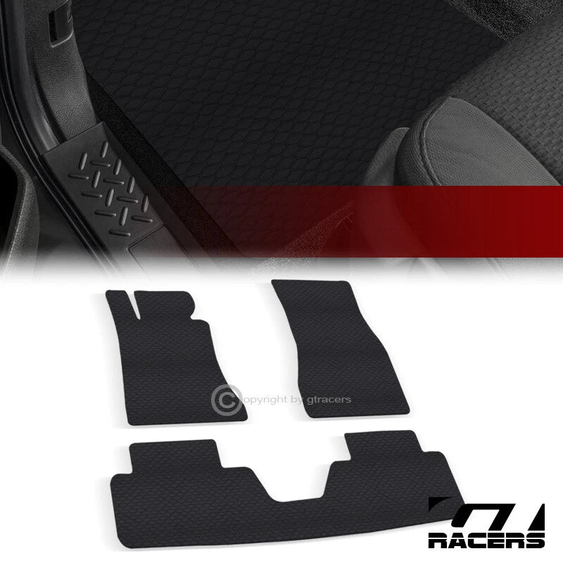 2017-2021 BMW G30 5-Series Honeycomb Rubber All Weather Floor Mats Carpets