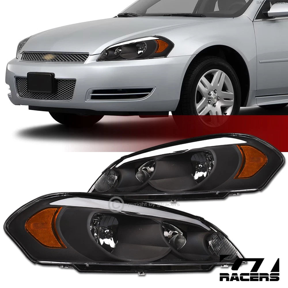 2006-2013 Impala/2014-2016 Limited Black Headlights Signal Amber w/LED Tube
