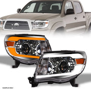 Switchback Sequential 2005-2011 Tacoma Chrome Projector Headlights w/LED Bar