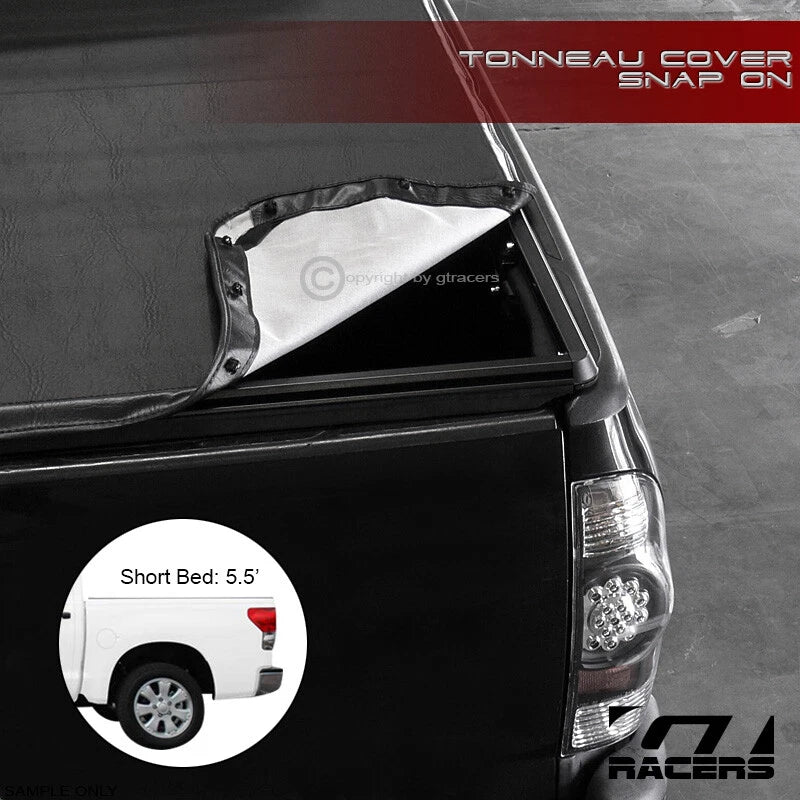2007-2016 Toyota Tundra 5.5'/66" Short Bed Snap-On Soft Vinyl Tonneau Cover