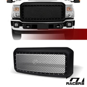 2011-2016 Ford F250/F350 Superduty Matte Black Rivet Bolt Mesh Front Grille