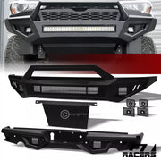 2015-2018 Ram 1500 Rebel Matte Blk Front & Rear Bumper+Skid Plate+Sensor Kit