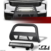 2021-2024 Tahoe/Suburban Matte Blk Studded Mesh Bull Bar+120W CREE LED Light