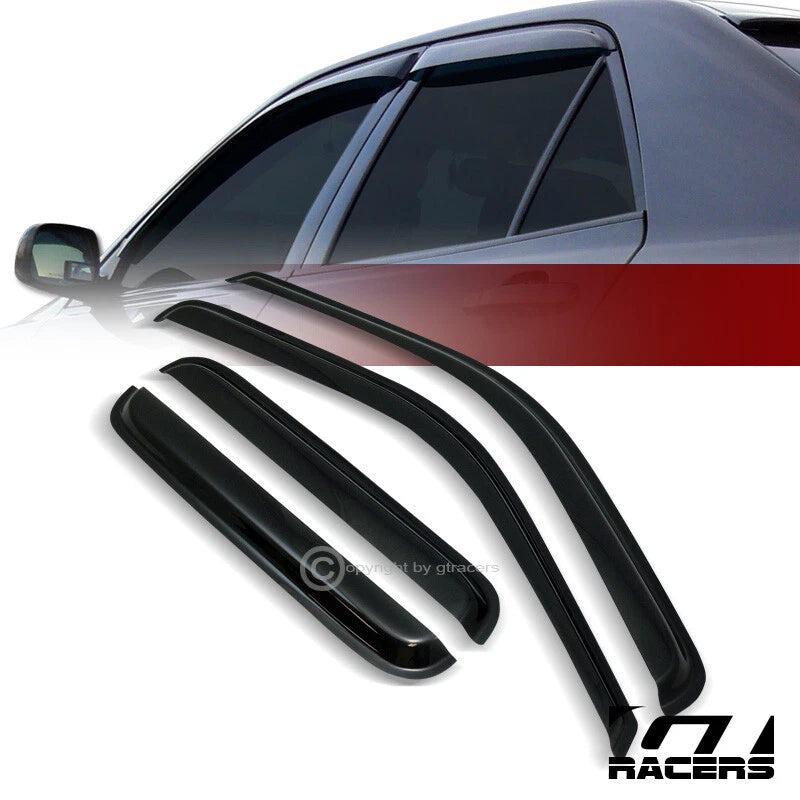 1999-2016 F250 F350 SD Crew Cab Sun/Rain Guard Deflectors Window Visors 4Pc