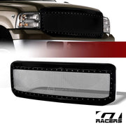 2005-2007 F250/F350 Superduty Blk Rivet Bolt Steel Mesh Bumper Grill Grille