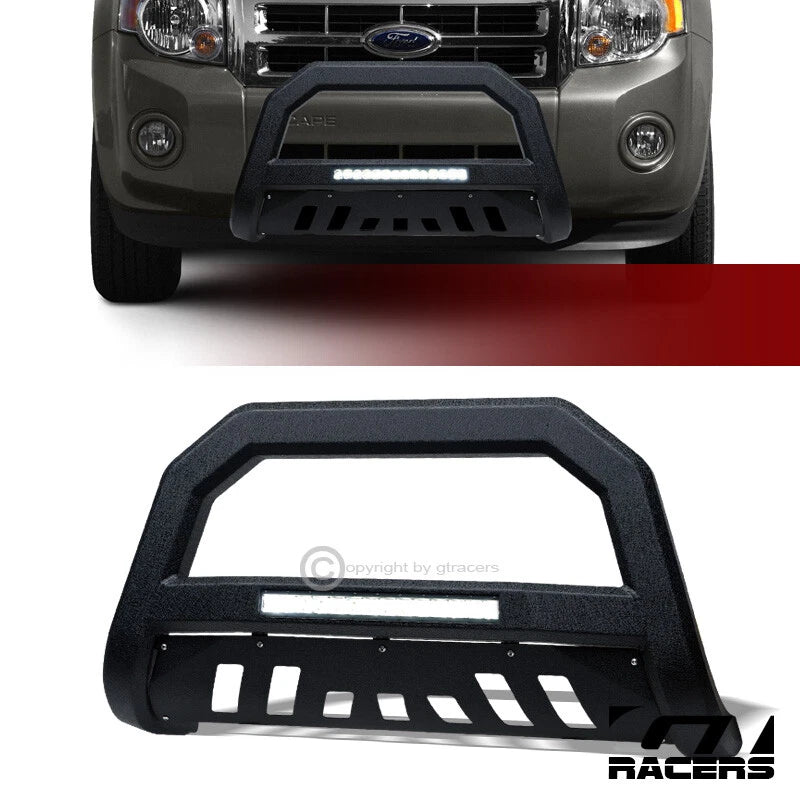 2008-2012 Escape/Tribute Textured Blk AVT Aluminum LED Bull Bar Bumper Guard