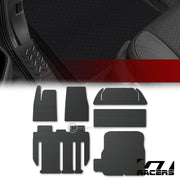 2022-2024 Tesla X 7 Seats Honeycomb HEX Rubber All Weather Floor Mats 6pc