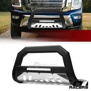 2021-2024 Tahoe/Suburban Matte Black/SS Skid AVT Aluminum LED Bull Bar Guard