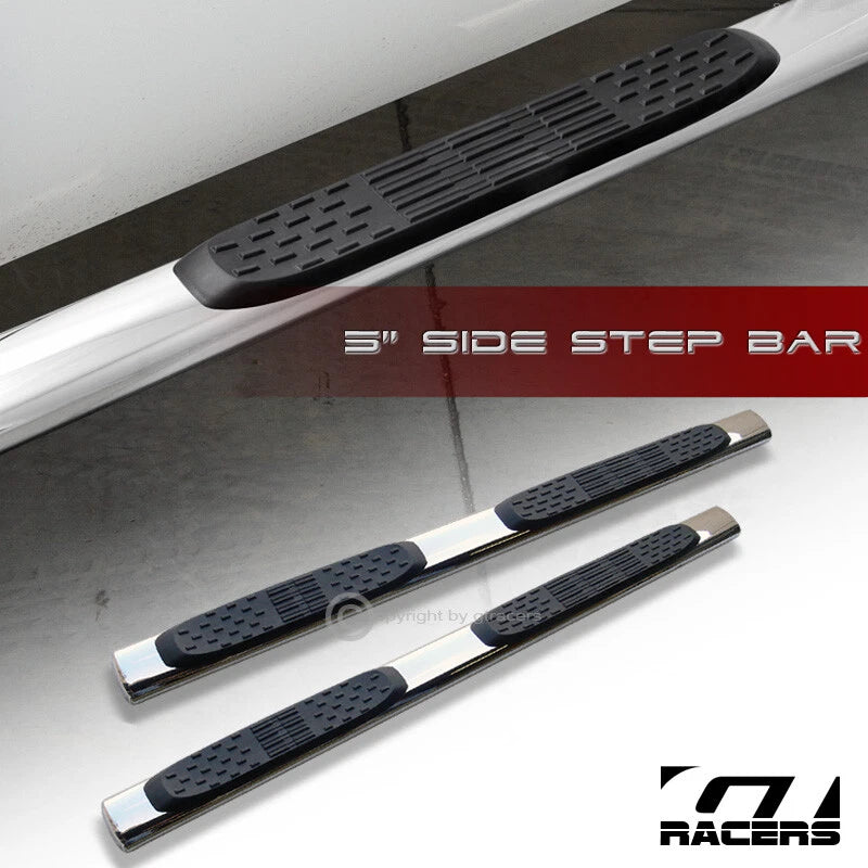 2004-2024 Nissan Titan Crew Cab 5" Oval SS Chrome Side Step Nerf Bars Boards