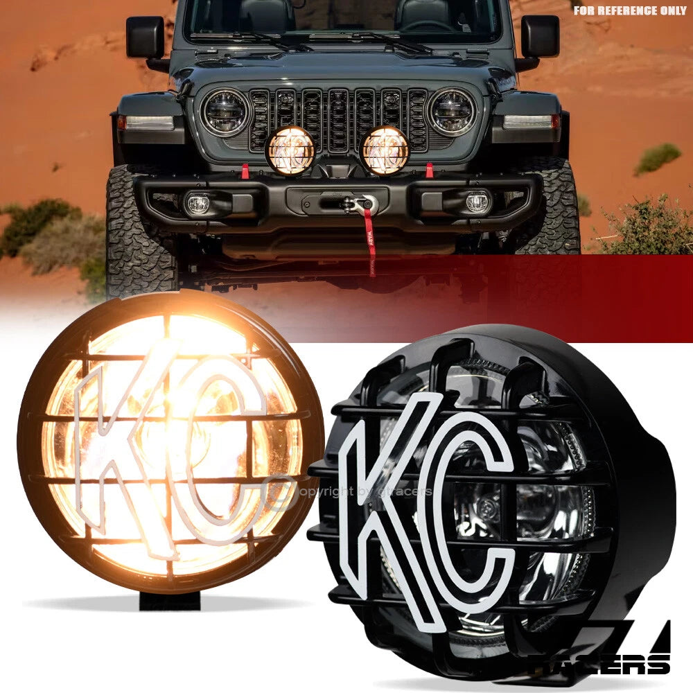KC HiLiTES Pair 100W 6" Apollo Pro Halogen Spot Beam 4X4 Off-Road Fog Lights G01