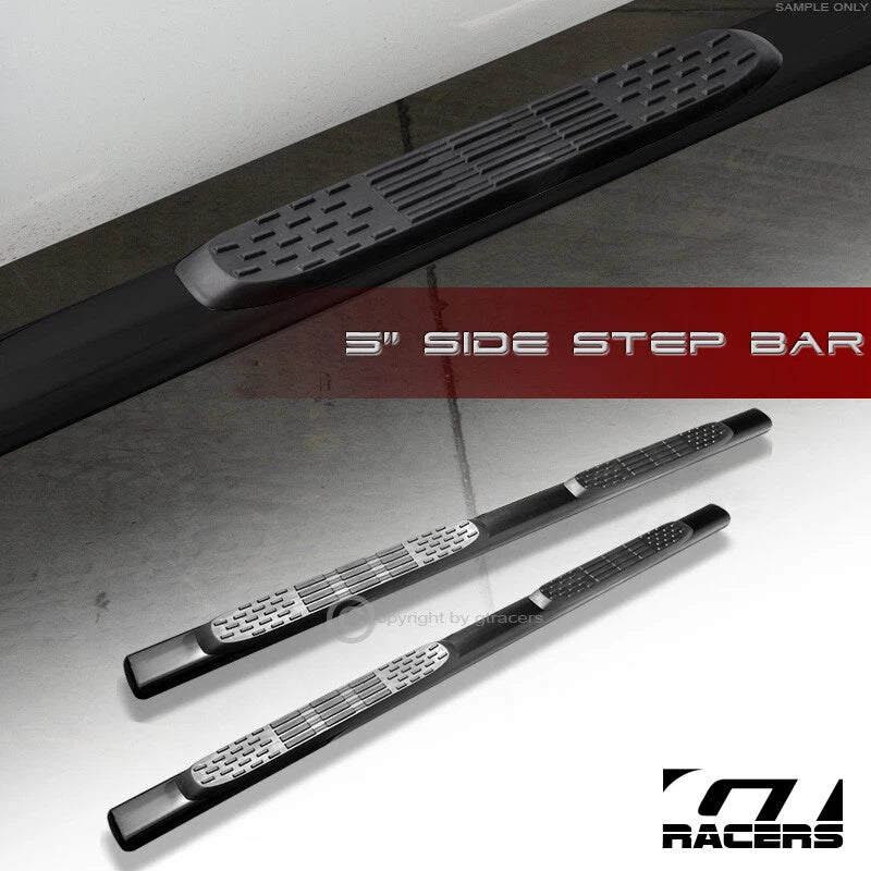2009-2014 F150 Super Crew Cab 5" Blk Side Step Nerf Bars Rail Running Boards