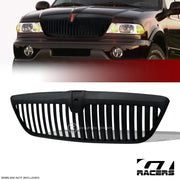 1998-2002 Lincoin Navigator Glossy Black Vertical Front Bumper Grill Grille