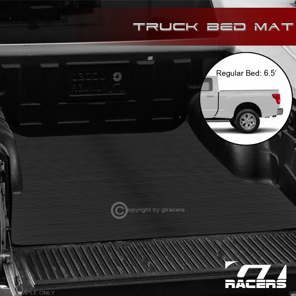 2016-2024 Titan/XD 6.5 Ft 78" Blk Rubber Truck Bed Floor Mat Carpet Liner v2