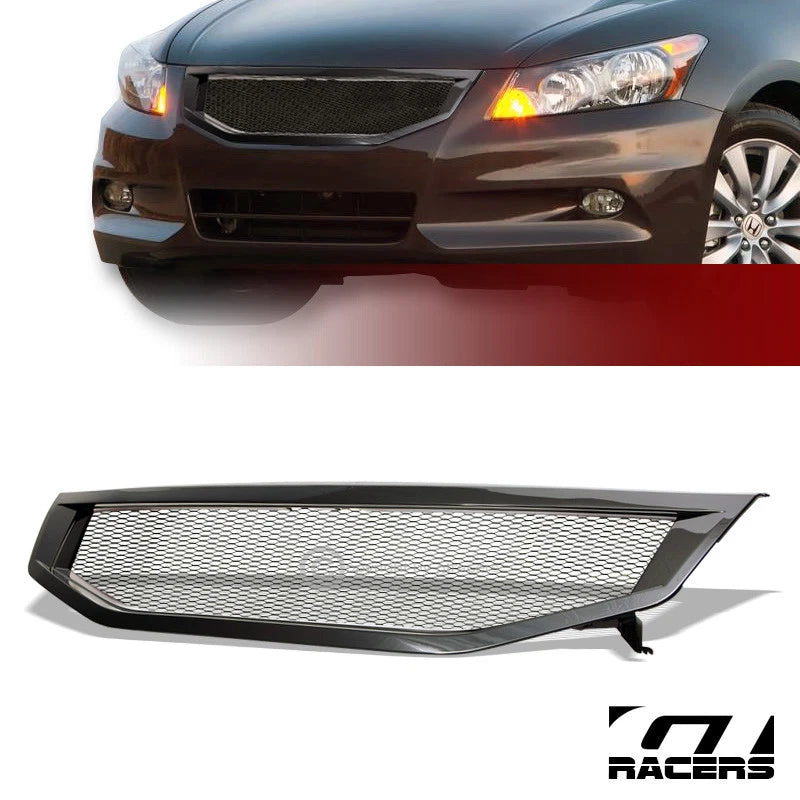 2011-2012 Honda Accord Sedan Black R Aluminum Mesh Front Bumper Grill Grille