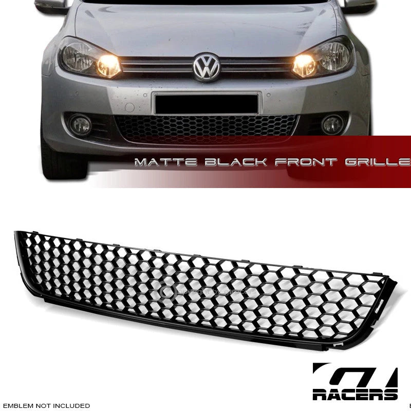 Matte Black 2010-2014 Vw Golf/Jetta Wagon Honeycomb Mesh Lower Bumper Grille