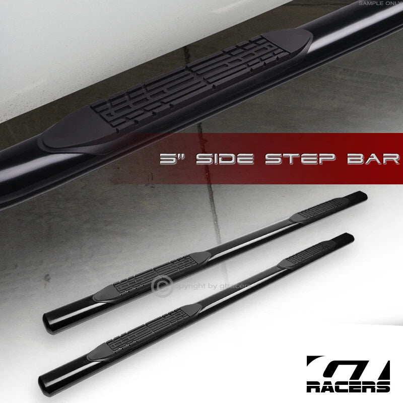2015-2023 Ford F150/2017+ F250/F350 Super Crew 5" Oval Black Side Step Bars