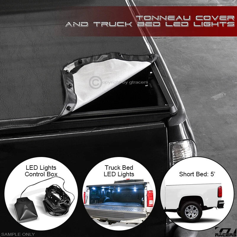 2015-2022 Colorado/Canyon Crew 5' Short Bed Snap-On Tonneau Cover+LED Lights