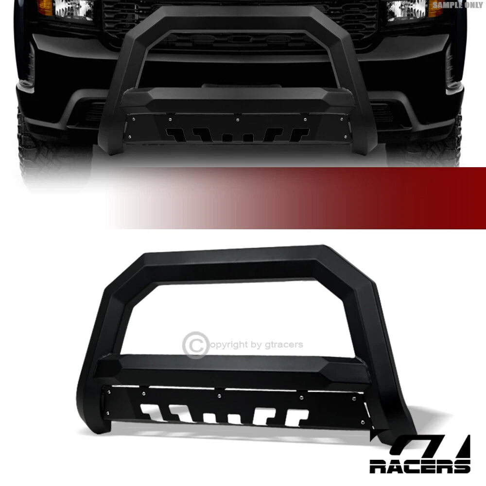 2019-2021 Silverado/Sierra 1500 Matte Blk AVT Angular Bull Bar Bumper Guard