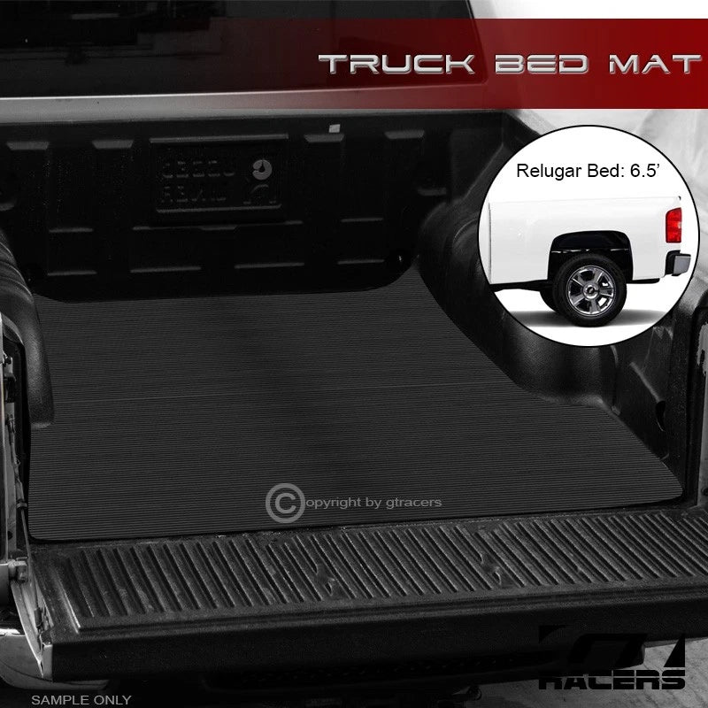 2007-2018 Silverado/Sierra 6.5 Ft Rubber Truck Bed Floor Mat Carpet Liner V2