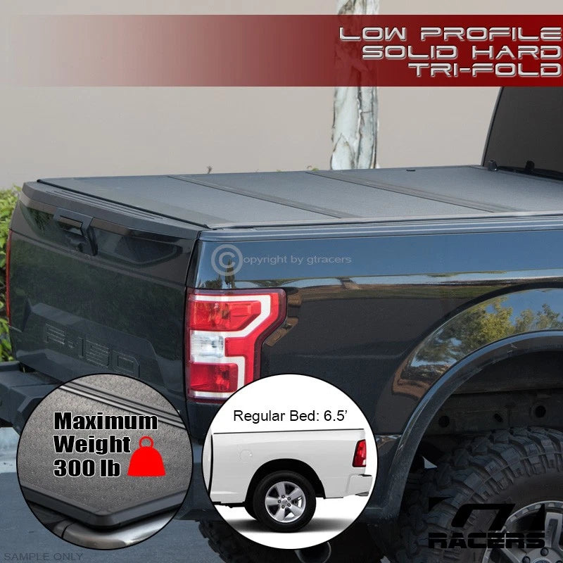 2002-2008 Dodge Ram 6.5'/78" Bed Lo Pro Aluminum Hard Tri Fold Tonneau Cover