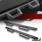 2015-2023 F150/2017+ F250 Super Matte Black Hoop Drop Step Side Nerf Bars v2