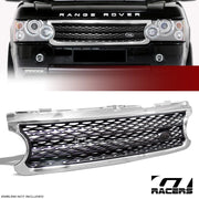 2006-2009 Land Range Rover Chrome/Black Mesh Style Front Hood Bumper Grille