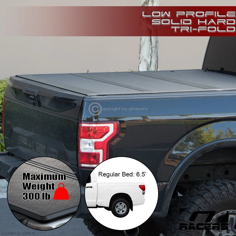 2007-2016 Toyota Tundra 6.5' Bed Lo Pro Aluminum Hard Tri Fold Tonneau Cover