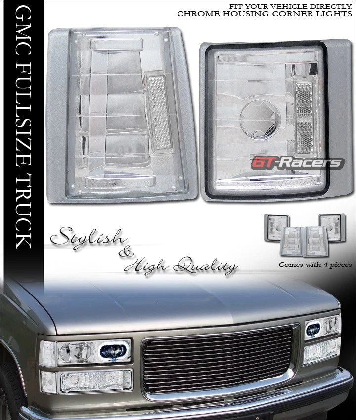 1994-2000 GMC C10 C/K Truck/Suv Chrome Signal Parking Corner Lights Lamp K2