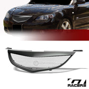 2004-2006 Mazda 3 Mazda3 Sedan Matte Black Aluminum Mesh Front Bumper Grille