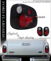 1997-2000 Ford F150 Flareside Black Sport Altezza Tail Lights Lamps Pair V2