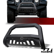 2010-2018 Jeep Wrangler Jk Matte Black AVT Edge Bull Bar Brush Bumper Guard