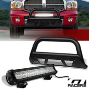 2006-2008 Ram 1500 Textured Black Studded Mesh Bull Bar+120W CREE LED Light